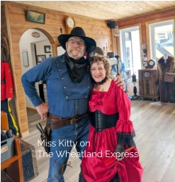 Miss Kitty on The Wheatland Express